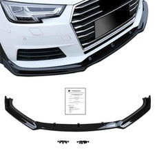 Front Spoiler Lippe vorne schwarz glänzend ABE* Set für Audi A4 B9 8W Stoßstange