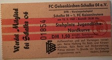 Eintrittskarte Sammler Ticket Schalke 04 - 1. FC Kaiserslautern 1969 DFB Pokal