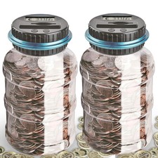 2x Spardose mit Zählwerk