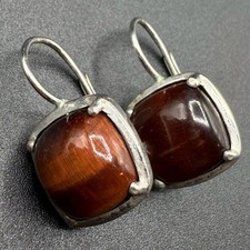 Ohrringe 925 Silber Katzenauge