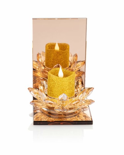 Led kerze mit kerzenständer - led,