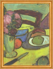 Alexej von Jawlensky Stillleben mit Stuhl und Blumenstrauss Museumsgroesse 089