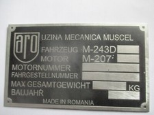 Typenschild Schild Oldtimer