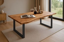 Esstisch Baumkante massiv