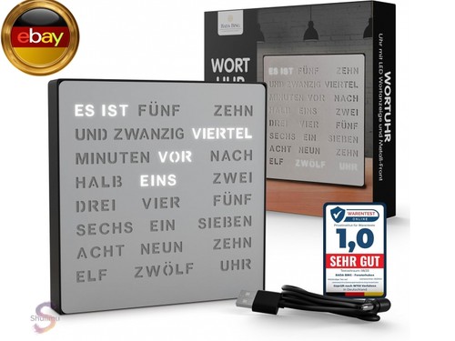 Bada bing led wortuhr silber - led,