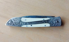 Taschenmesser mit edler Verzierung selten Rarität Sammlerstück 20 cm mit Klinge