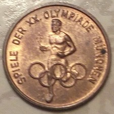 XX. Olympische Spiele 1972 München + Fackelträger - Kupferpfennig / Medaille