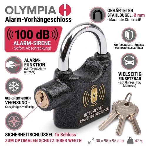 Olympia vorhängeschloss mit - olympia,
