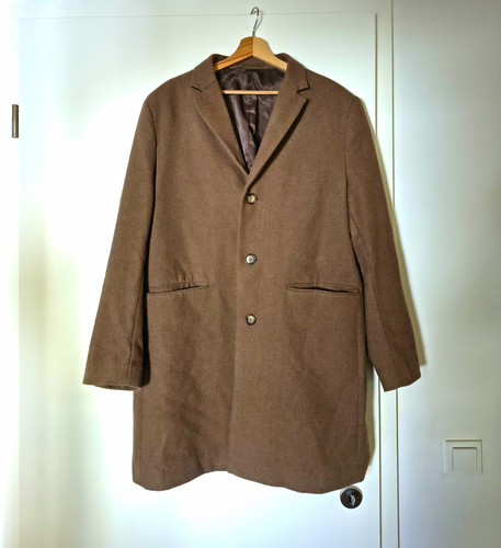 Herren mantel braun - herren, lang