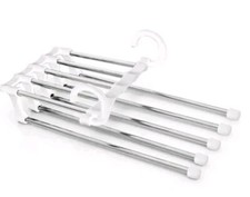 Edelstahl Platzsparender Mehrfach Hosenbügel Weiß Super PRAKTISCH