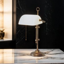 Bankerleuchte echt Messing