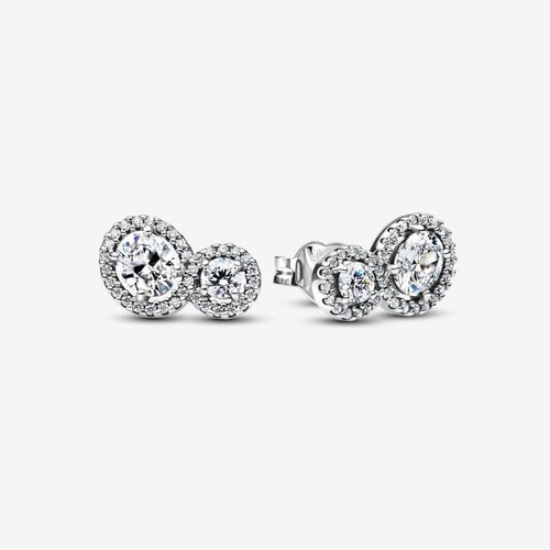 Pandora ohrschmuck silber halo - pandora,