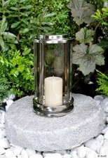 Edelstahl Grablaterne Sockel