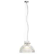 Brilliant Pendelleuchte Hängelampe Licht Titanic Chrom Glas Ø36cm max. 40W E27