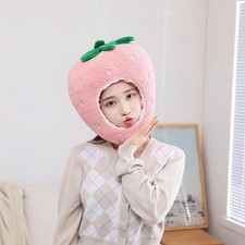 Erdbeerhut Kopfschmuck süß bequem Plüsch Kopfbedeckung für Bühnenauftritt
