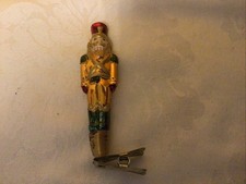 alter Christbaumschmuck glas Vintage Nussknacker Klemme Tannenbaumschmuck