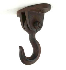 Deckenhaken beweglich Wandhaken Flex Haken Gusseisen braun Vintage Landhaus gr.