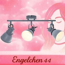 Deckenleuchte Deckenlampe Licht 3er Spot Balken Strahler BOGART grau Beton E14