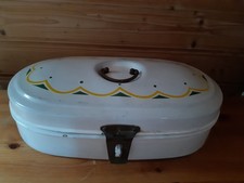 antiker schöner Emaille Brotkasten rar, selten 