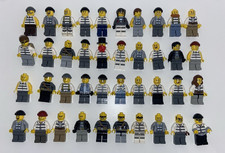 LEGO 40 Minifiguren Räuber, Diebe, Gefangene aus City / Konvolut Sammlung (K15)