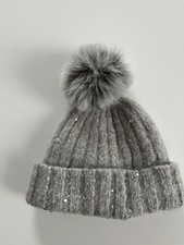NAPAPIJRI Mädchen Strick Bommel Mütze Mit Glitzer