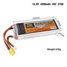 Zop Power 4S 14.8V 4500mAh 45C