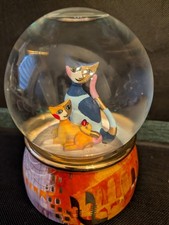 Goebel Rosina Wachtmeister Schneekugel mit Spieluhr, Katzenmotiv, Melodie