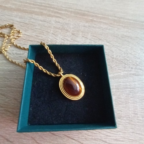 Goldkette mit tigerauge - goldkette,