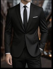 Herren Anzug 2-Teiler Slim Fit Sakko & Hose- Ideal für Business, XS,S,M,L,XL,XXL