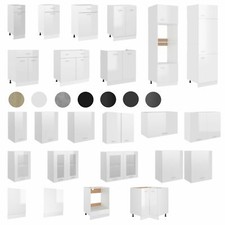 Küchenschrank Kuche Unterschrank Hängeschrank Kühlschrank Weiß/Schwarz/Grau DE