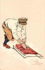 POSTKARTE WINTERSPORT - MANN