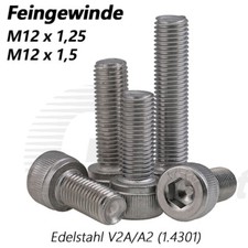 DIN 912 Feingewinde M12x1,25 /