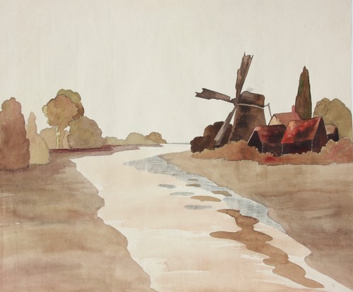 Weite flusslandschaft mit - weite,