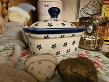 Bunzlauer Keramil Butterdose Butterfass Butterkästchen Margarinedose Bunzlau