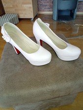 Leder Plateau Heels in Rosa  in gr 43  mit Blockabsatz