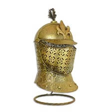 Eiserner Topfhelm auf Ständer