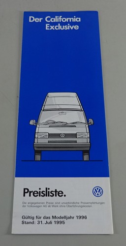 Preisliste wohnmobil - vw,
