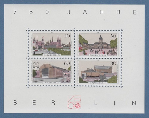 Berlin 1987 blockausgabe 750 - berlin,