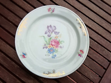 GKC Bavaria Porzellan Teller Speiseteller Blumen Muster Goldrand Ranken 24 cm