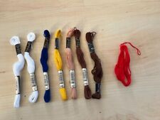 8 Strang Stickgarn von Anchor, Nr. 1, 134, 298, 347, 358, und MEZ - Nr. 347, Neu