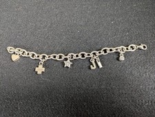 Jette Joop 925 Silber Armband Bettelarmband 19cm Charm Zirkonia Herz Stern Kreuz