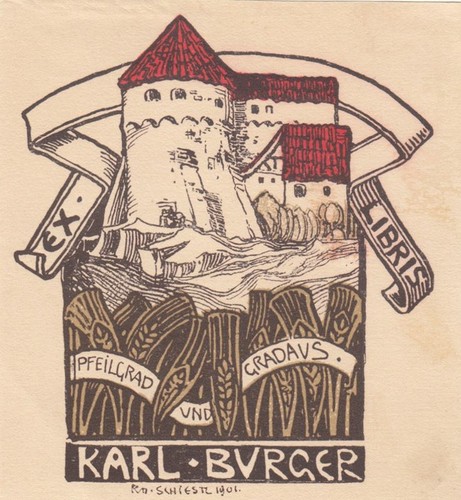 Exlibris bookplate klischee - exlibris,