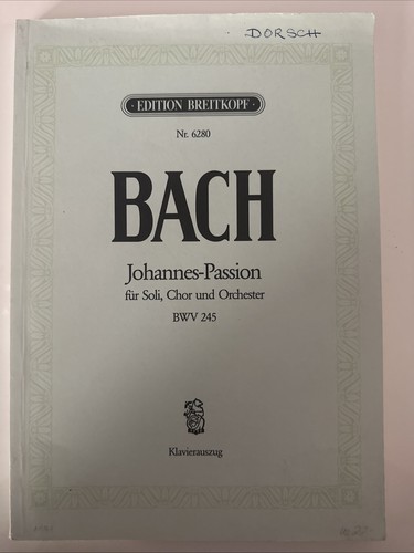 Bach johannes passion bwv - j.s.bach, johannes-passion