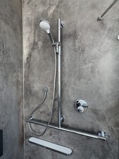 Keuco Plan Care Duschhandlauf 982x1263mm mit Brausestange, verchromt