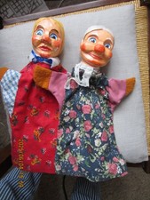 Handpuppen Großmutter u Gretel von Gischa/ Scheithauer handgeschnitzter Holzkopf