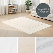 Kurzflor Teppich Wohnzimmer 120x180 / 160x230 cm Waschbar Rutschfest Homestyle4u