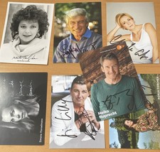 7 original Autogramme Der