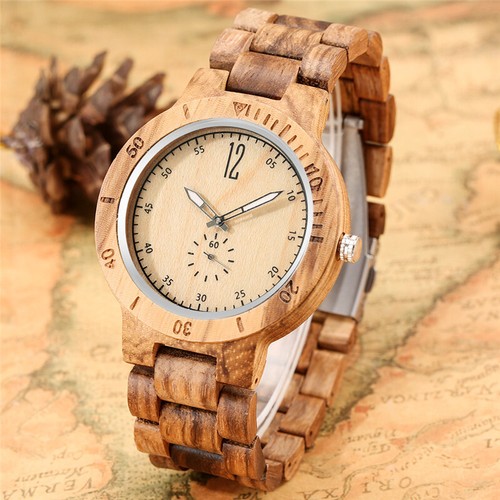 Lässige herrenuhr natur holz - herrenuhr,