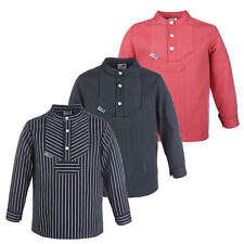 modAS Kinder Fischerhemd Basic Line Streifen Finkenwerder-Stil Stehkragen