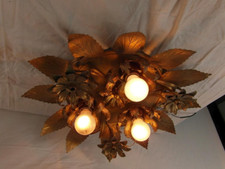 Deckenlampe Mid Century Geschmiedet Plafoniere Florenz  Messing Vintage o10c2